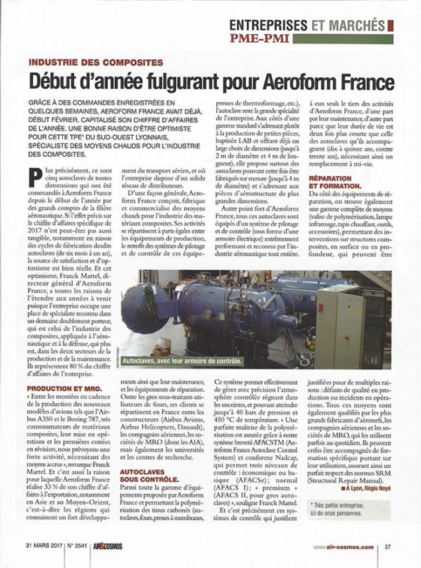 Read more about the article Presse  Air & Cosmos N°2541 – 31 Mars 2017